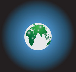 World Map Vector, Ecology Concept, Green World, Globe Earth Map For Website, Annual Report, Infographics, World Map Illustration, Vector Illustration