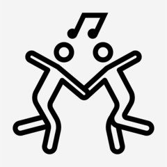 Outline musical film pixel perfect vector icon