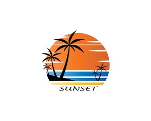 sunset logo template