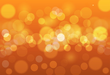 Abstract orange bokeh background. Abstract gold bokeh background. © TakDesign