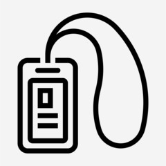 Outline card holder pixel perfect vector icon