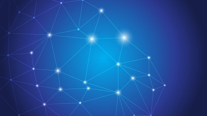 Business Global Connection, Abstract Network Connecting Dot, lines, isolated on background, Digital Technology Concept, For Web Site, Vector Illustration