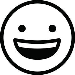 Fototapeta premium Line drawing of emoticon icon