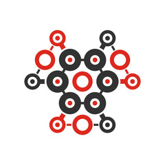 Communication logo template. Abstract connection sign.