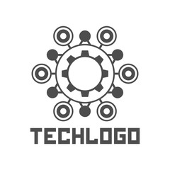 Hexagonal design technology element.