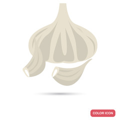 Garlic color flat icon