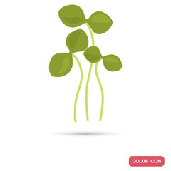 Cress color flat icon