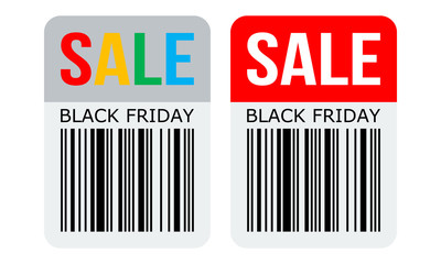 black friday, price tag, flat style vector illustration