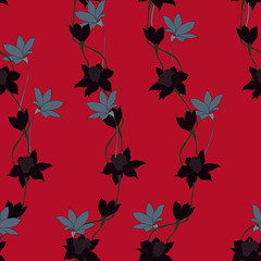 Elegance pattern with flowers and leaf