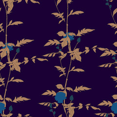 Elegance pattern with flowers and leaf