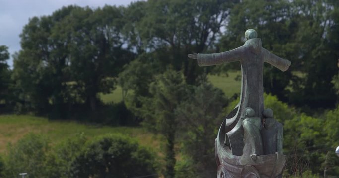 Saint Brendan Navigator statue rear view Bantry West Cork Ireland