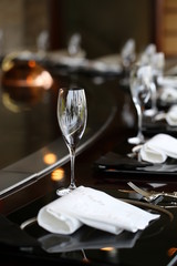 fine cutlery arranged at a barside seat in Tokyo Japan