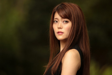 Naklejka premium 女性ポートレート