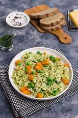 Traditional pasta with vegetables