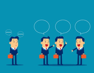 Business people meeting and talk. Concept business vector illustration, Communication, Brainstorming, Strategy or Analisis.