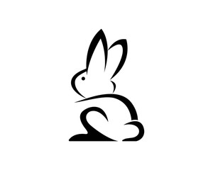 Rabbit Logo template vector icon illustration design