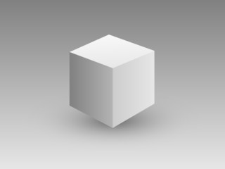 A white square box on white background vector illustration