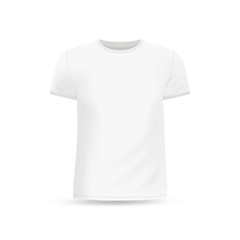 Men's white t-shirt design template