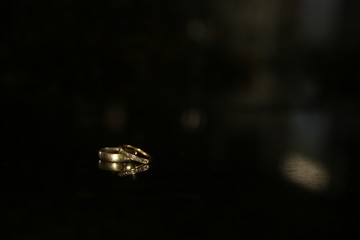 Isolated wedding rings