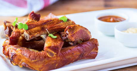 juicy barbeque pork ribs