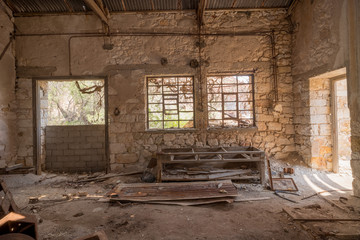 Fototapeta na wymiar Paliorema, inside an old Sulphur Mine