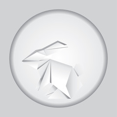 White origami rabbit