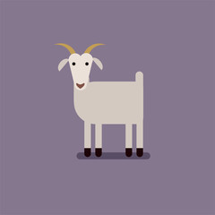 Goat flat icon for your design.