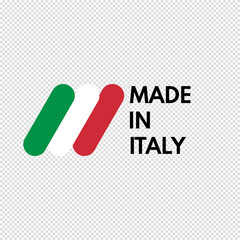 made in italy, rounded rectangles vector logo on transparent background