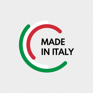 made in italy, half circles vector logo on transparent background