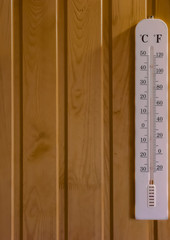 thermometer in the sauna