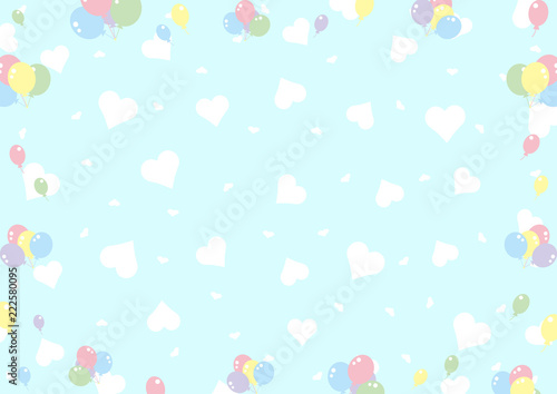 風船フレーム ハート Wall Mural Wallpaper Murals Kid A 風船フレーム ハート Wall Mural Wallpaper Murals Kid A