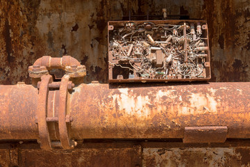 old Sulphur mining equipment, Paliorema,