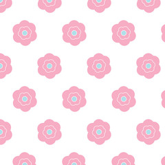 Seamless floral  pattern. Flowers on white background. Floral print textile wallpaper background