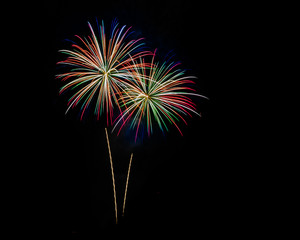 Color full fireworks, Fireworks, Fireworks on black background