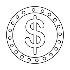 coin money isolated icon