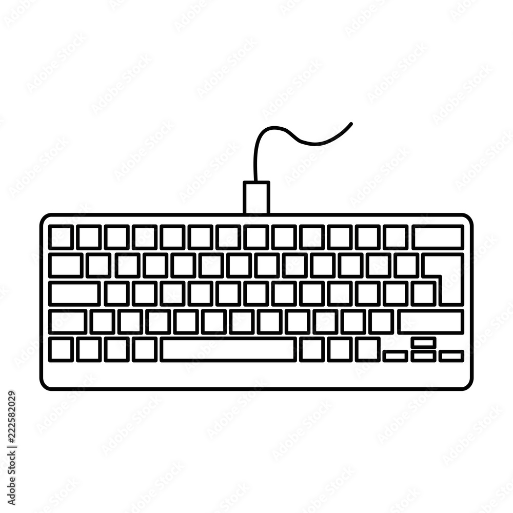 Poster computer keyboard isolated icon