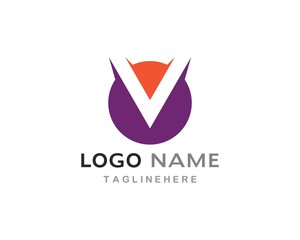 V Letter Logo Template