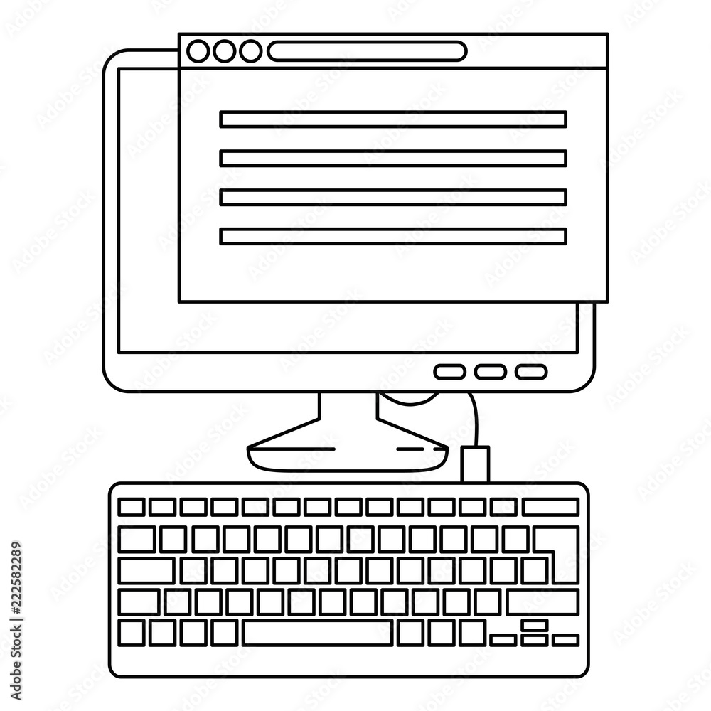 Poster computer desktop with webpage template