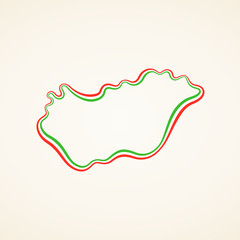 Hungary - Outline Map