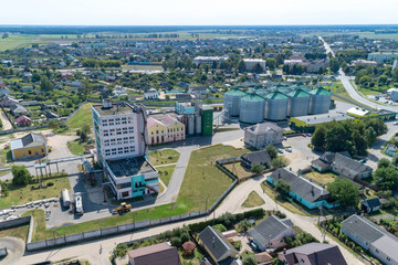 The territory of an industrial plant. View from above