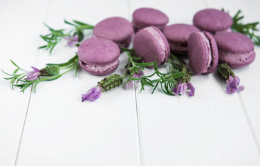 french macarons with lavender flavor