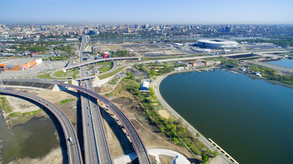 Automobile interchange at the southern entrance to Rostov-on-Don. Russia