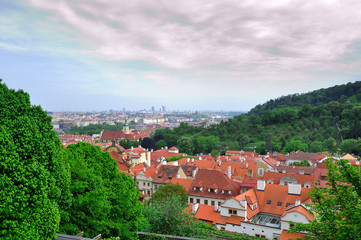 Fototapeta na wymiar Above Prague