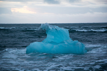 Ice block in the sea