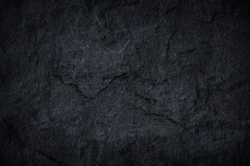 Naklejka premium Dark grey black slate stone background or texture