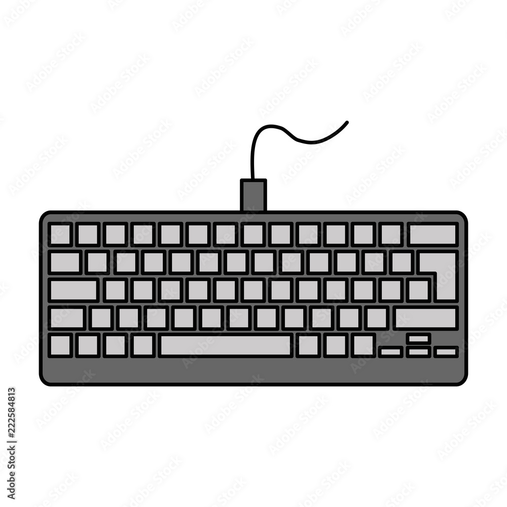 Poster computer keyboard isolated icon
