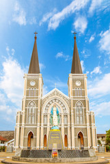 Fototapeta na wymiar The Roman Catholic Church, Chanthaburi Province, Thailand.