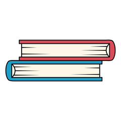 pile text books isolated icon