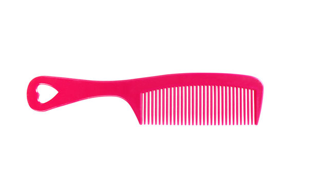 red comb on white background