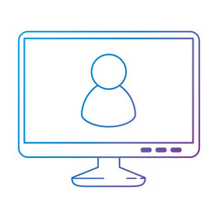 monitor computer with user avatar
